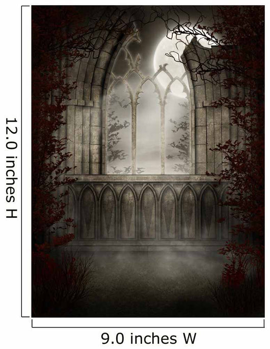 The Gothic Ruins of the Autumn Trees Wall Mural