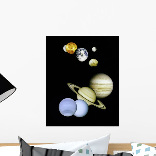 Planets in outer space. Wall Mural