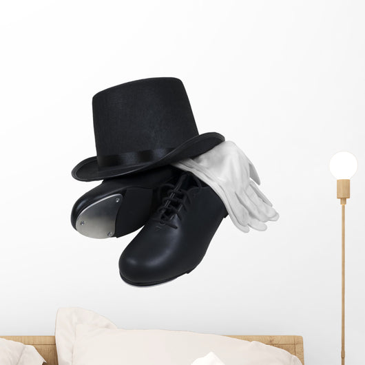 Tap Shoes Top Hat Wall Decal