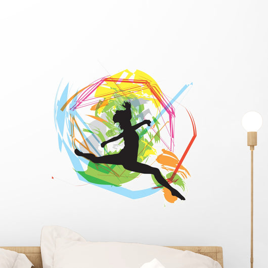 Dancing Illustration Wall Mural