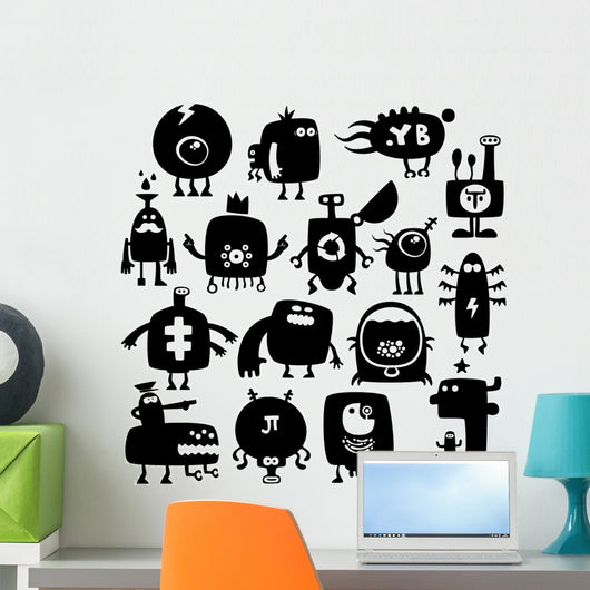 funny monsters Wall Decal