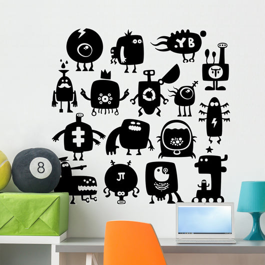 funny monsters Wall Decal