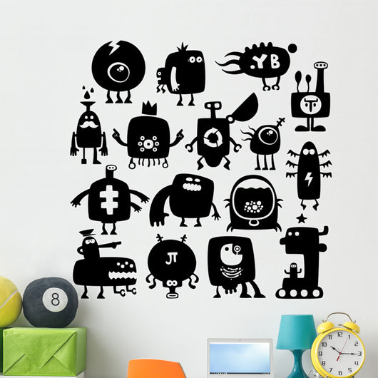 funny monsters Wall Decal