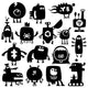 funny monsters Wall Decal
