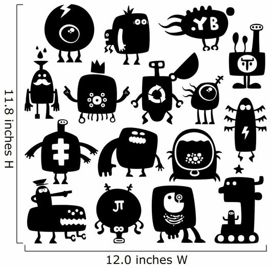 funny monsters Wall Decal