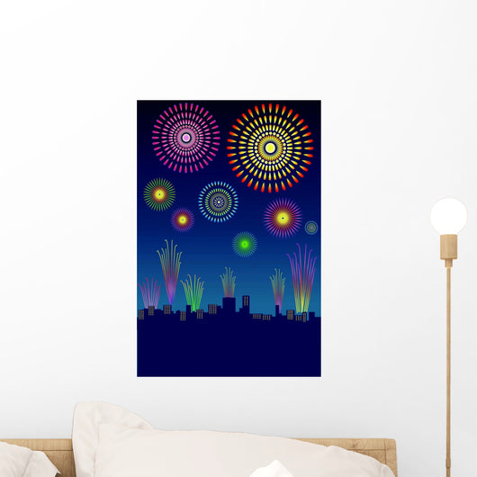 Fireworks and Town Shining