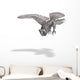 Flying Grey Owl Wall Decal