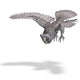 Flying Grey Owl Wall Decal