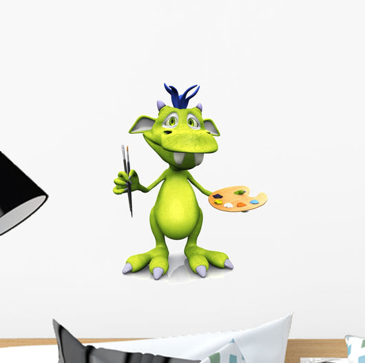 Cute Cartoon Monster Ready Wall Decal
