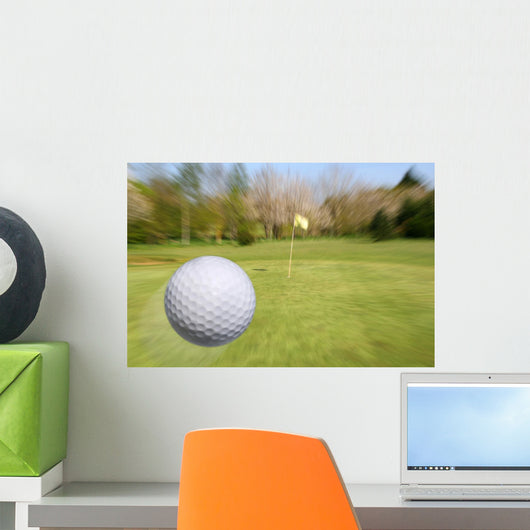 Flying Golf Ball Wall Mural