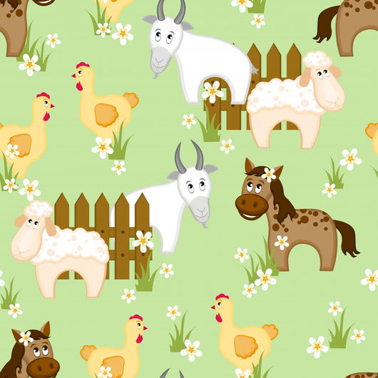 Village Style Seamless Pattern Wall Decal