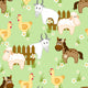 Village Style Seamless Pattern Wall Decal
