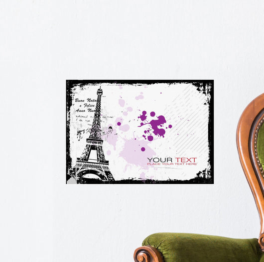 Eiffel Post Card Vector