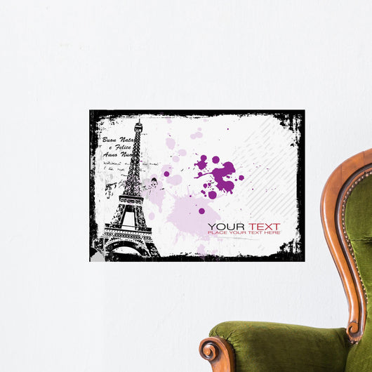 Eiffel Post Card Vector