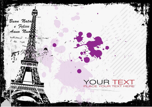 Eiffel Post Card Vector
