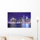 manhattan skyline at night lights, nyc Wall Mural