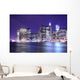 manhattan skyline at night lights, nyc Wall Mural
