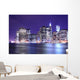 manhattan skyline at night lights, nyc Wall Mural