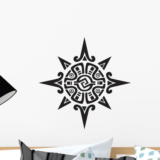Mayan or Incan symbol of a sun or star Wall Decal
