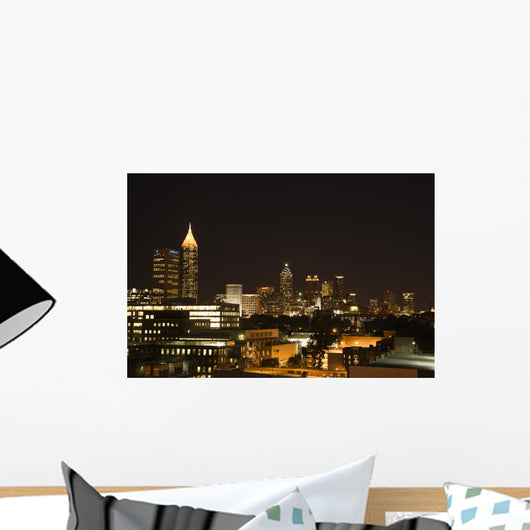 Nightscape of Atlanta, Georgia skyline. Wall Mural