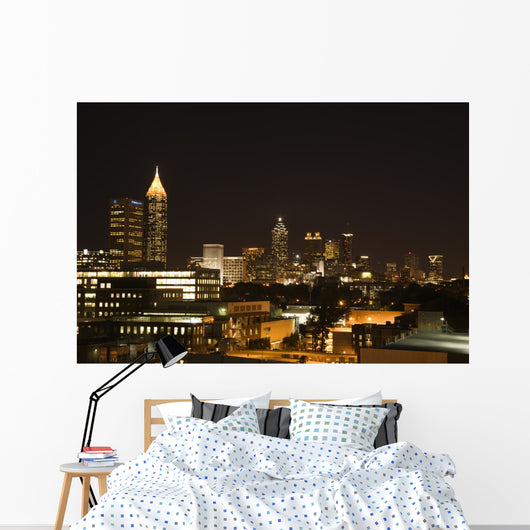 Nightscape of Atlanta, Georgia skyline. Wall Mural