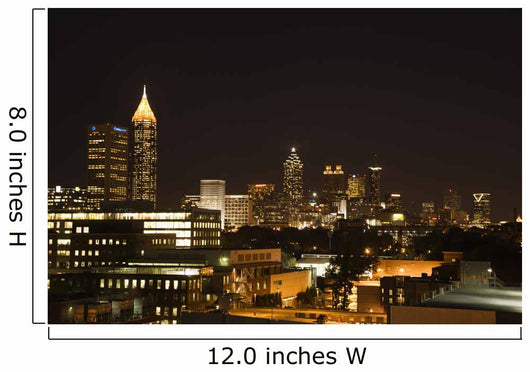 Nightscape of Atlanta, Georgia skyline. Wall Mural
