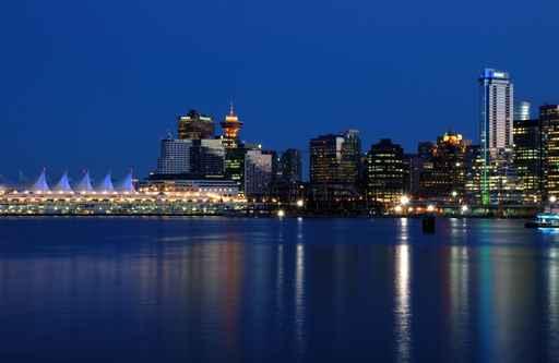 Night Scene Downtown Vancouver Wall Decal Design 2