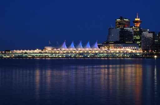 Night Scene Downtown Vancouver Wall Decal Design 1