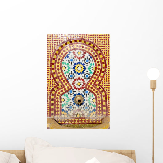 Moroccan Tiled Fountain Wall Mural