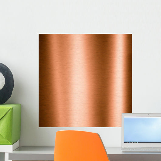 Brushed copper metallic sheet Wall Mural