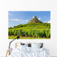 Solutre Rock with vineyards, Burgundy, France Wall Mural