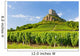 Solutre Rock with vineyards, Burgundy, France Wall Mural