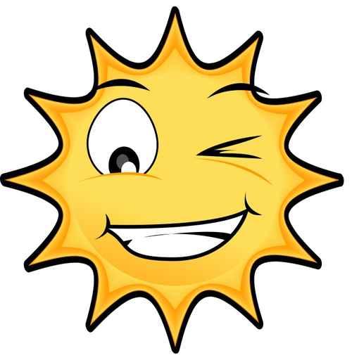 Sun Blinking Wall Decal