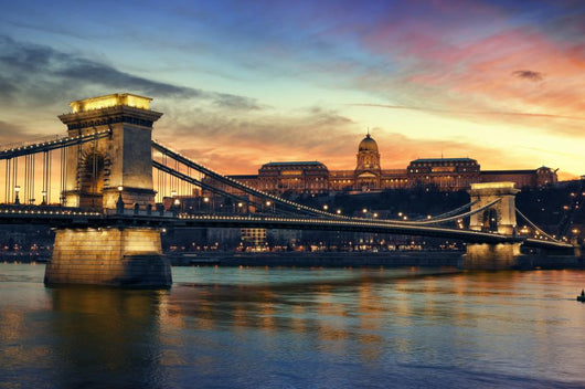 Budapest at sunset. Wall Mural
