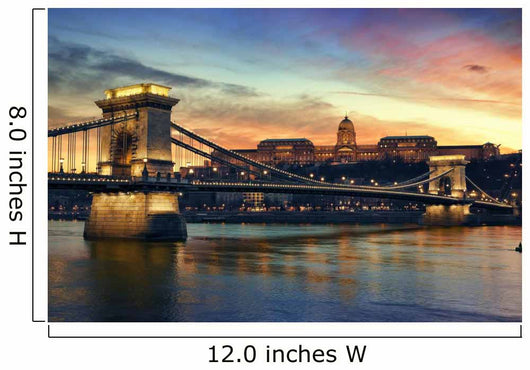 Budapest at sunset. Wall Mural