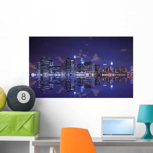 Lower Manhattan and Reflection Wall Decal Design 1