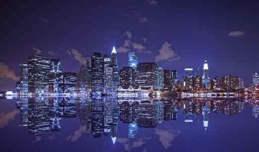Lower Manhattan and Reflection Wall Decal Design 1