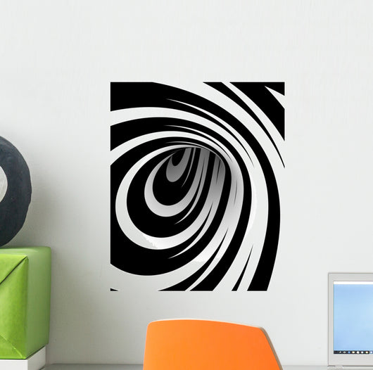 Abstract Black and White Wall Mural