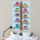 Colourful Owls Sitting Tree Wall Mural