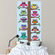 Colourful Owls Sitting Tree Wall Mural