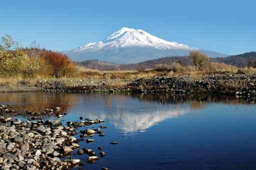 Mount Shasta Reflection Wall Decal