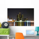 Detroit Skyline Night Wall Decal