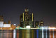 Detroit Skyline Night Wall Decal