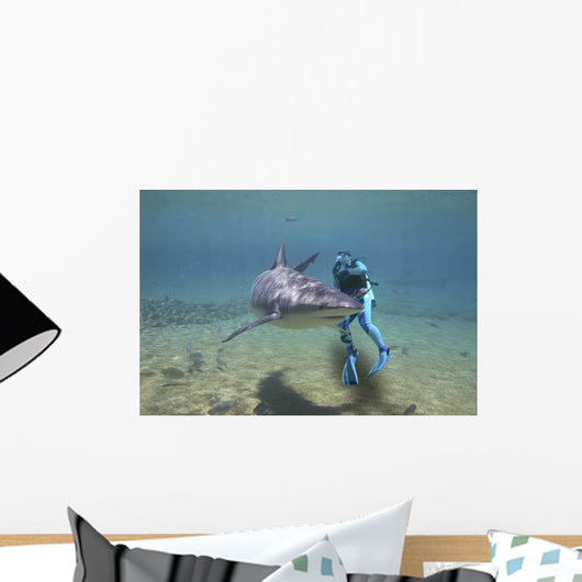 Circling Shark Wall Decal
