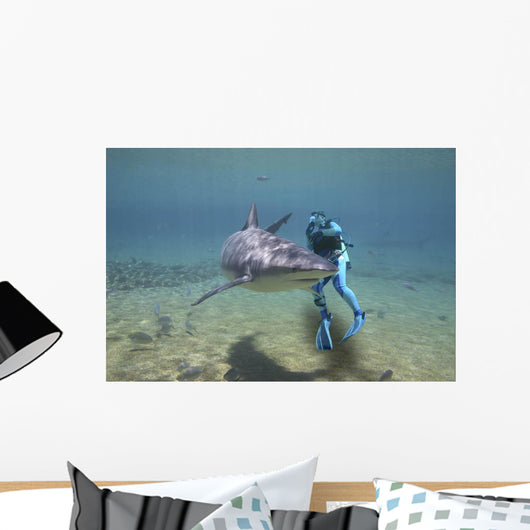 Circling Shark Wall Decal