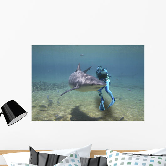 Circling Shark Wall Decal