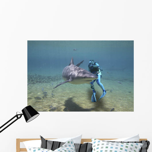 Circling Shark Wall Decal