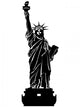 Statue of Liberty Black and White Illustration Wall Decal