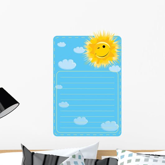 Label with Picture Sun