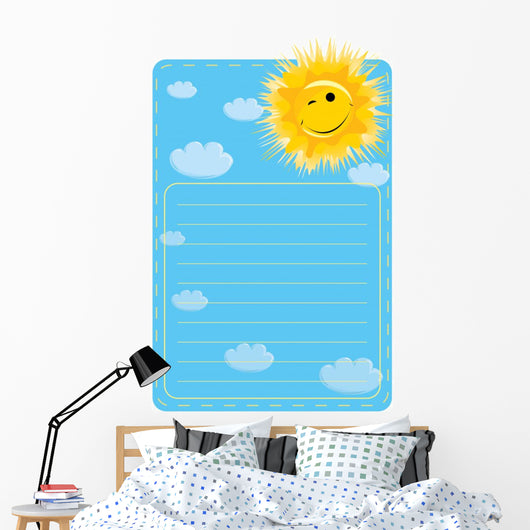 Label with Picture Sun